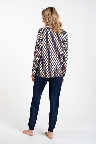 Milda Dámske pyžamo s dlhým rukávom, dlhé nohavice Talianska móda