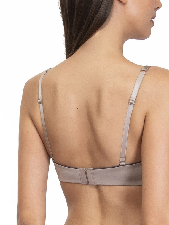 1580 Push-up podprsenka Fantastic - bandeau, mikrovlákno Sielei sivá