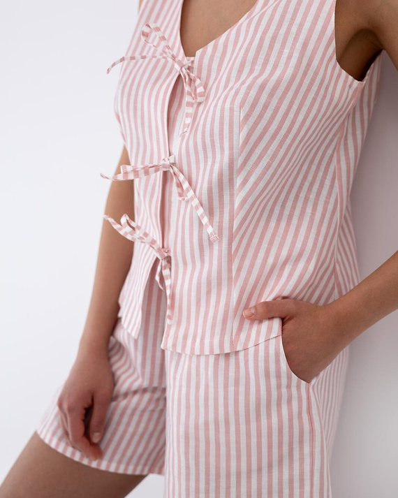 Dámske pyžamo Donata Sensis - ecru-zelené