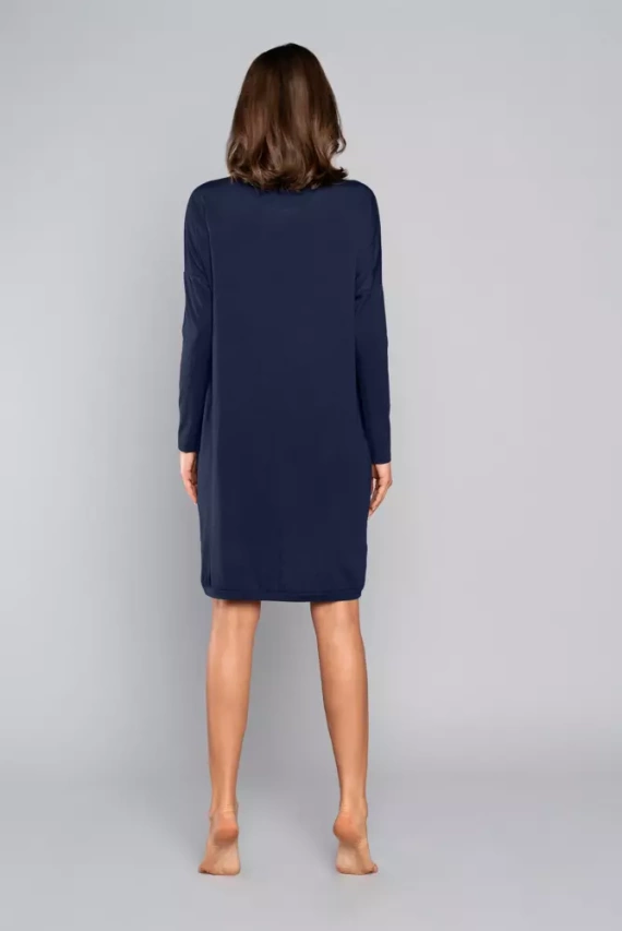 Tirana Dámska a tehotenská tunika Talianska móda - tmavomodrá