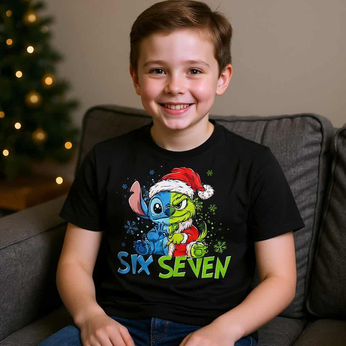 Moocha SIX SEVEN detská vianočná košieľka 100 % bavlna, krátky rukáv