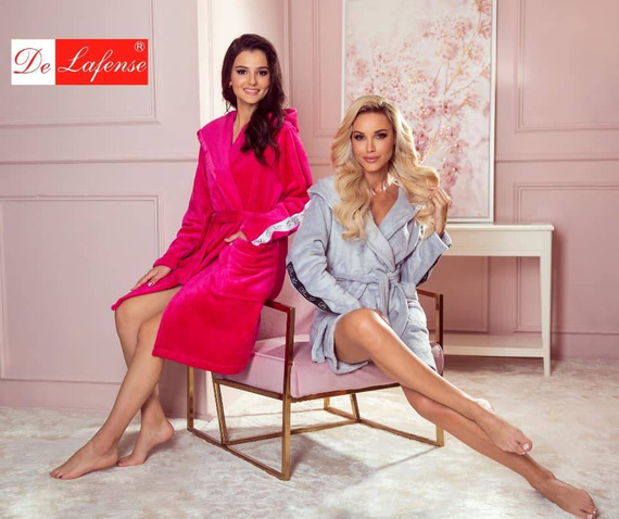 626 Abigail Dámsky krátky župan Forex - svetlosivý