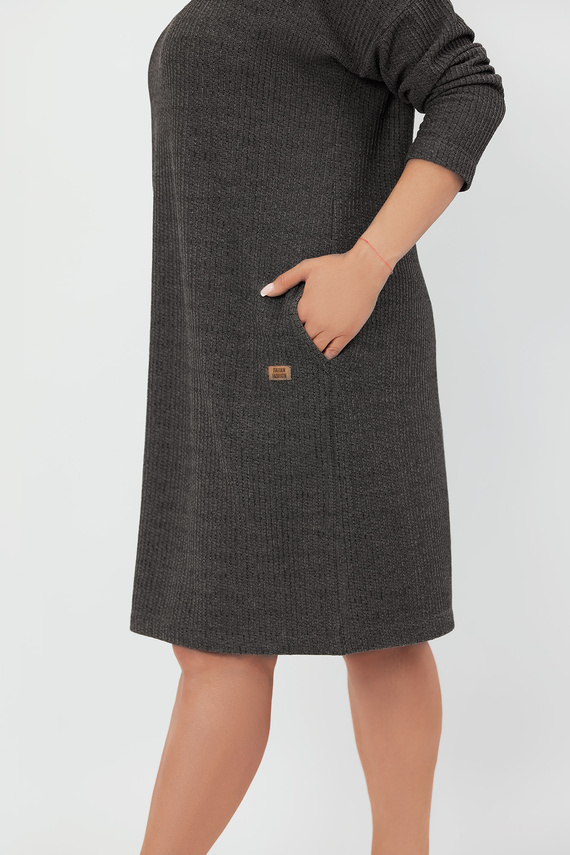 Dámska tunika s dlhým rukávom Avira Italian Fashion - dark melange