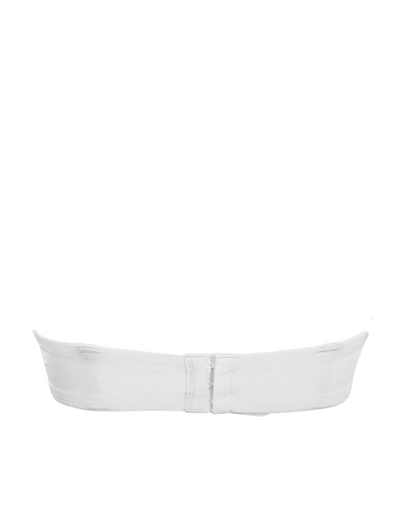 2550 Podprsenka Bandeau - vystužená, hladká, s odnímateľnými ramienkami Sielei white