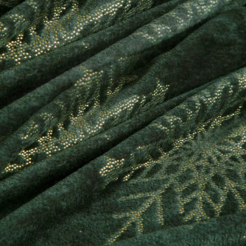 Eurofirany Vianočná prikrývka zelená - mäkký prehoz z mikrovlákna, 240 g/m²