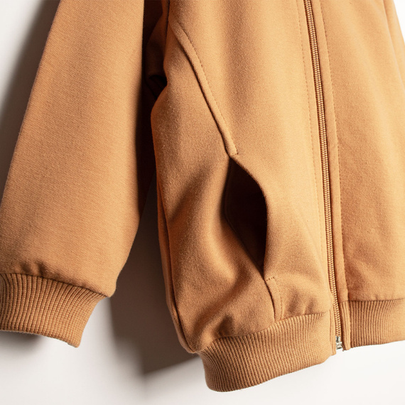 Nicol Olo 222274 chlapčenská karamelová bomber bunda z bavlny na zips