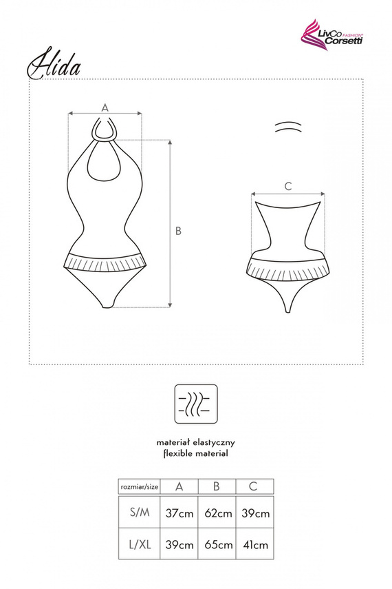 Hida LC 8090 LivCo Corsetti Dámska móda Body