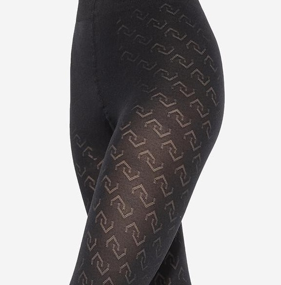 Loretta 156 Gatta dámske pančuchy - geometrický vzor, nepriehľadné, 50 den, matné - nero