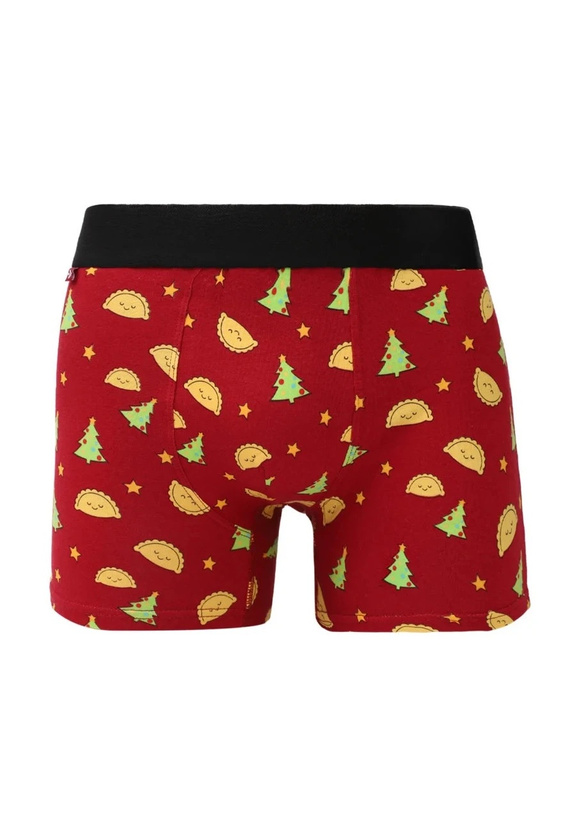 Pánsky set Moraj MB1800-009 červené boxerky a vianočné ponožky bavlna