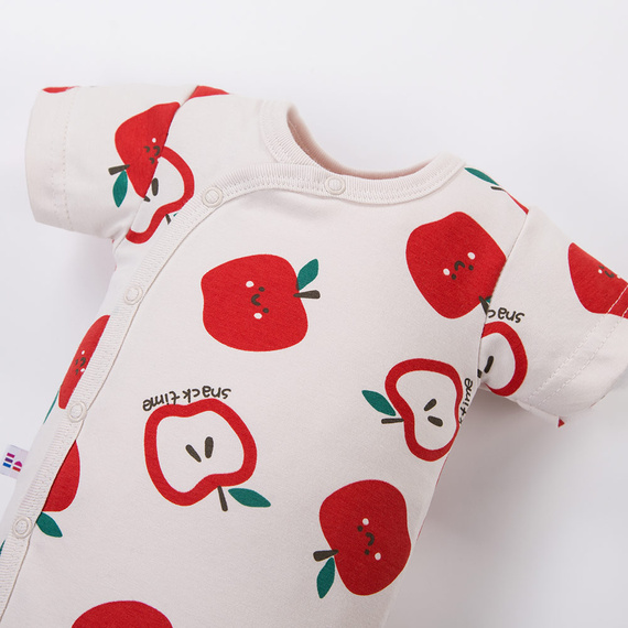 Dojčenské body Eevi Snack Time krátky rukáv bavlna elastické pohodlné