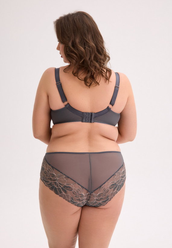 BS 1318 Podprsenka Priya Gaia - polovystužená maxi, grafitovo ružová, elegantná a pohodlná