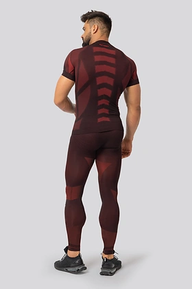 Brubeck Breeze 2.0 pánske termo tričko Nilit Breeze krátky rukáv Black/Red