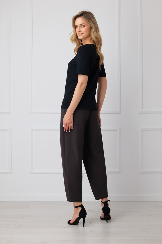 Dámska blúzka Italian Fashion Liza 93 % bambus, krátky rukáv, elastická - čierna