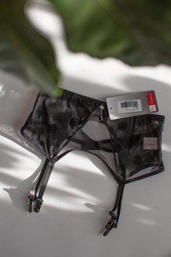 741 Yolanda podväzkový pás De Lafense - čierny