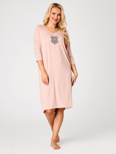 Dámska nočná košeľa Key LND 731 marhuľová z viskózy