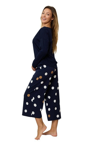 Oceane PS75 Mefemi dámske pyžamo - viskóza, dlhé, s hráškom