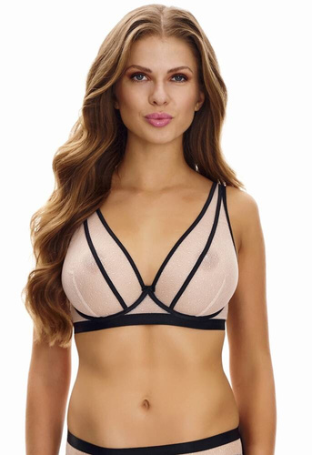 2470 Mäkká podprsenka bralette Lupoline-béžová čierna