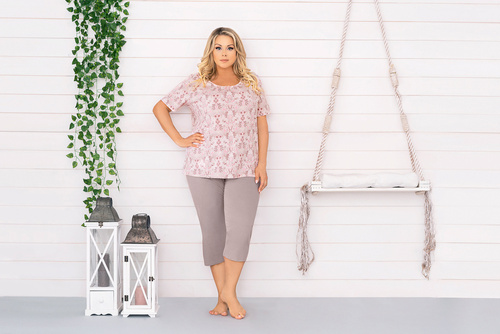 Kalmia Dámske pyžamo s krátkym rukávom, 3/4 nohavice Talianska módna potlač