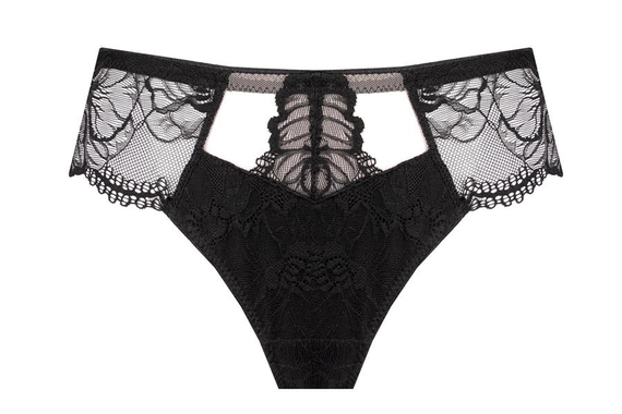 Nohavičky Unikat Belem čierne čipkované pohodlné elegantné