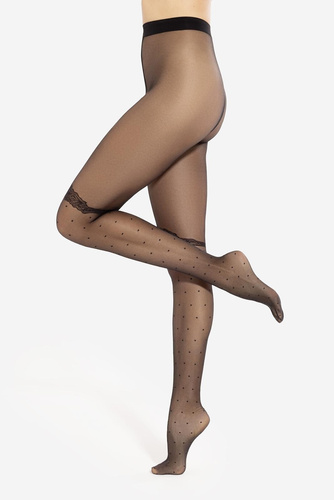 Fantastické pančuchy.01 20 den Gatta - čierna, matná, bez nohavičiek