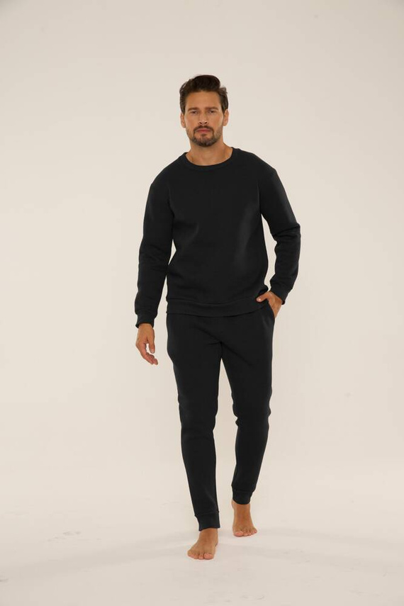 813 Indigo Pánska tepláková súprava De Lafense - čierna