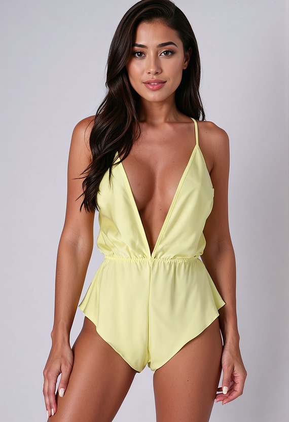 Sensie Body Lemon Passion yellow - elegantné dámske body