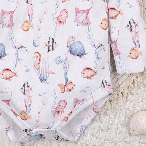 ABN-5475 Detské body Underwater World Nini- organická bavlna, dlhý rukáv