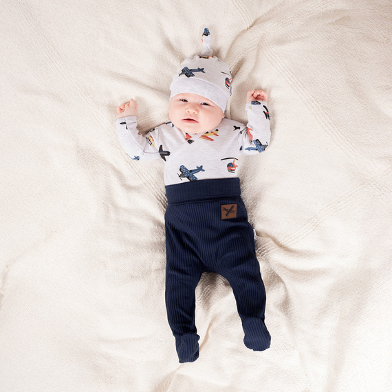 219094 Willy Nicol detské body bavlnené s dlhým rukávom - pohodlné body v lietadlách