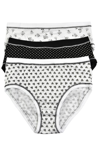 3362 MINI-2H100 3-pack bavlnené dámske nohavičky Cotonella, mini strih