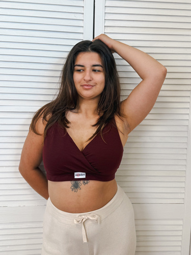 Milk&Love Mombri Klasyk nepremokavá dojčiaca podprsenka claret