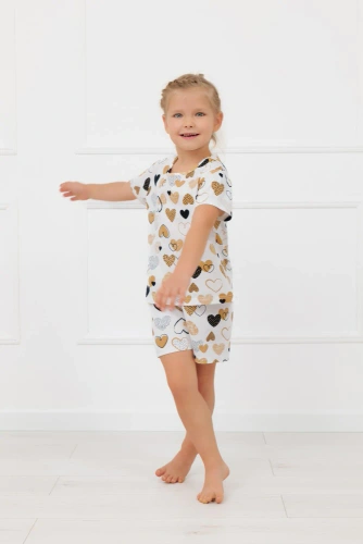 Dievčenské pyžamo Ariela Italian Fashion - bavlna, krátky rukáv, šortky