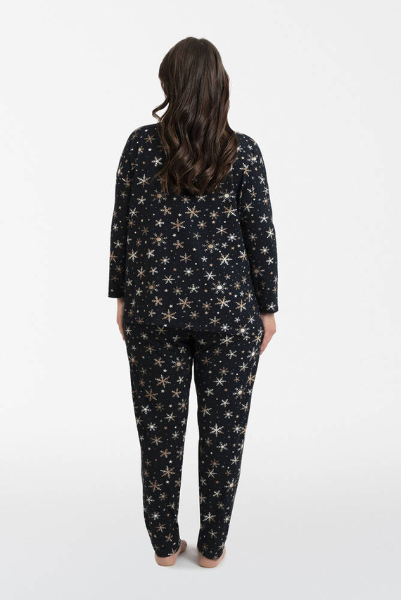 Laponia Dámske pyžamo s dlhým rukávom a dlhými nohavicami Italian Fashion - potlač