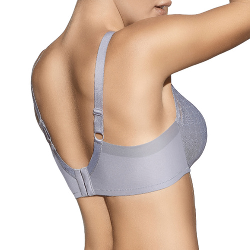 Katia Selene sivá vystužená podprsenka - s hlbokým výstrihom, tylové vložky