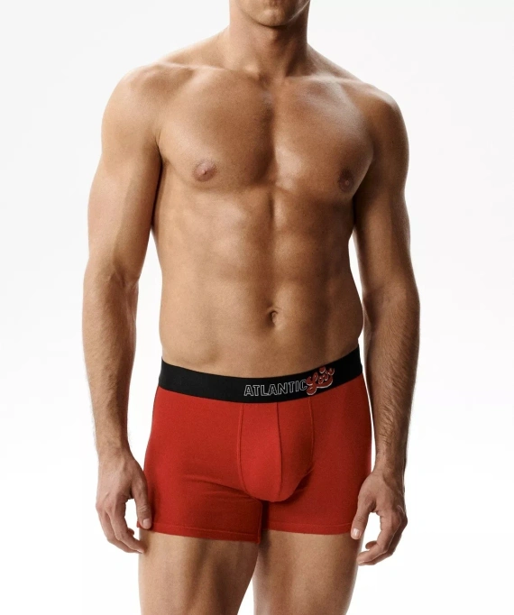 2GMH-033/Z26 Pánske boxerky Atlantic Love 2-pack bavlnené červené a čierne na darček