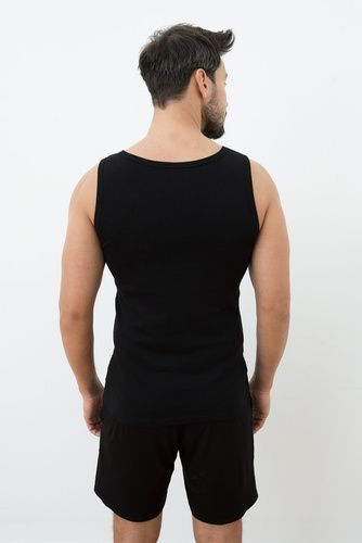 Paco Pánska vesta so širokými ramenami Italian Fashion - čierna