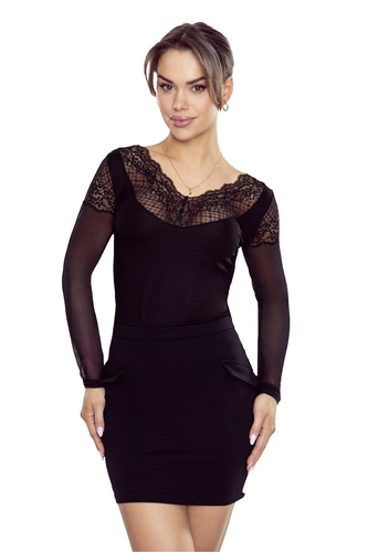 Dámska blúzka Eldar Manami čierna - viskóza, dlhý rukáv, elegantná