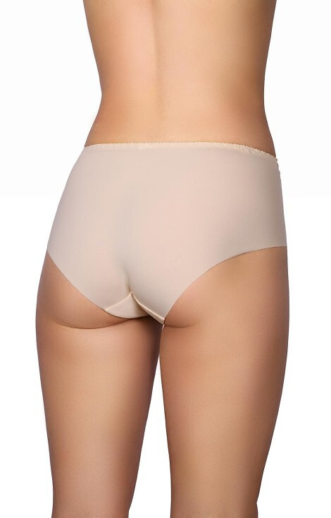 58 Modo béžový spodný diel z mikrovlákna so šnurovaním vpredu, laserový strih