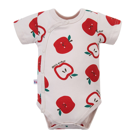 Dojčenské body Eevi Snack Time krátky rukáv bavlna elastické pohodlné