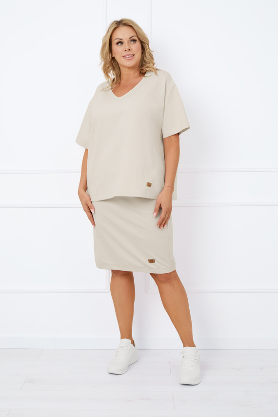 Caro Blúzka s krátkym rukávom Italian Fashion - béžová