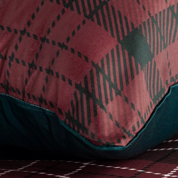 Noellie Vianočné posteľné prádlo Eurofirany červené - ranforce bavlna, obojstranné