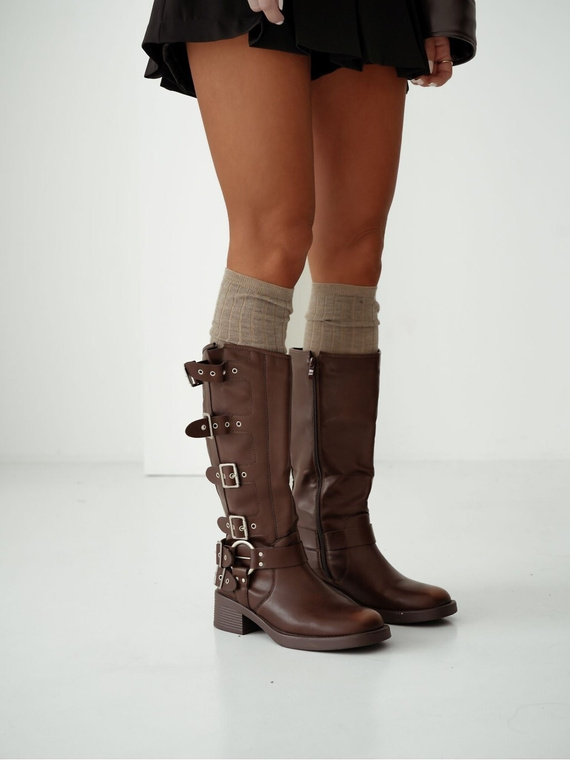 Podkolienky 1627-001 Milena béžové - vlnené, rebrované, netlačiaci lem