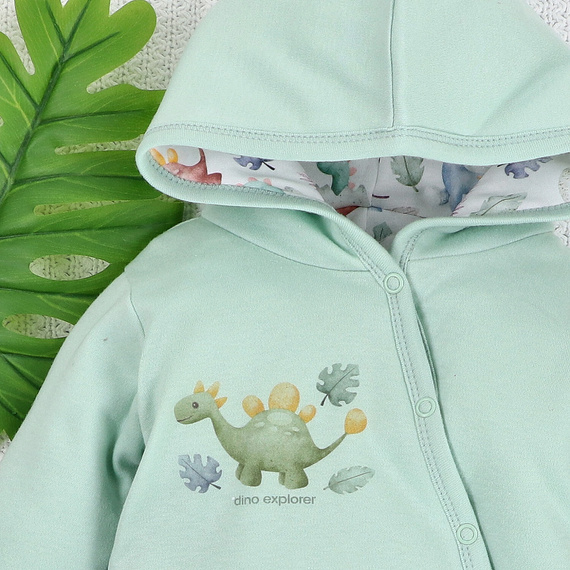 ABN-5578 Dino Explorer Zateplený detský oblek z organickej bavlny od Nini - ekologický a bezpečný