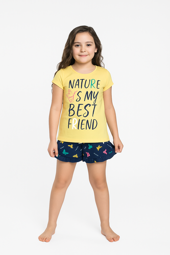 Mariposa Dievčenské pyžamo Italian Fashion - žlto-modré