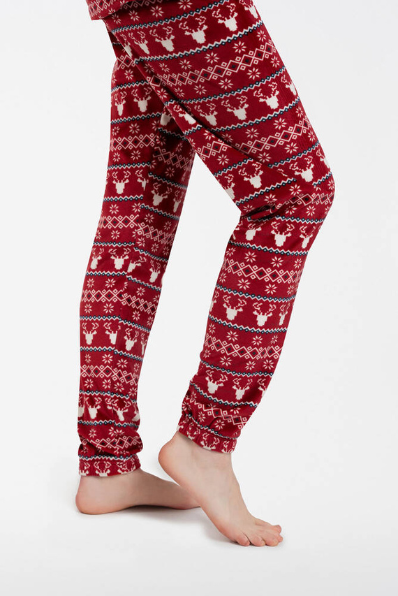 Island Fleece Dámska súprava Italian Fashion - bordová potlač