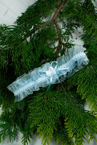 221 De Lafense šifónové podväzky - svetlomodré