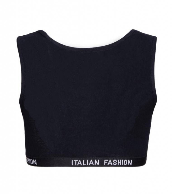 Nikola Dievčenská podprsenka so širokými ramienkami Italian Fashion - čierna