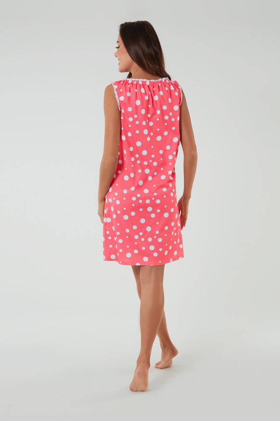 Nočná a dojčiaca košeľa Raba, široké ramienka Talianska móda - malinová potlač