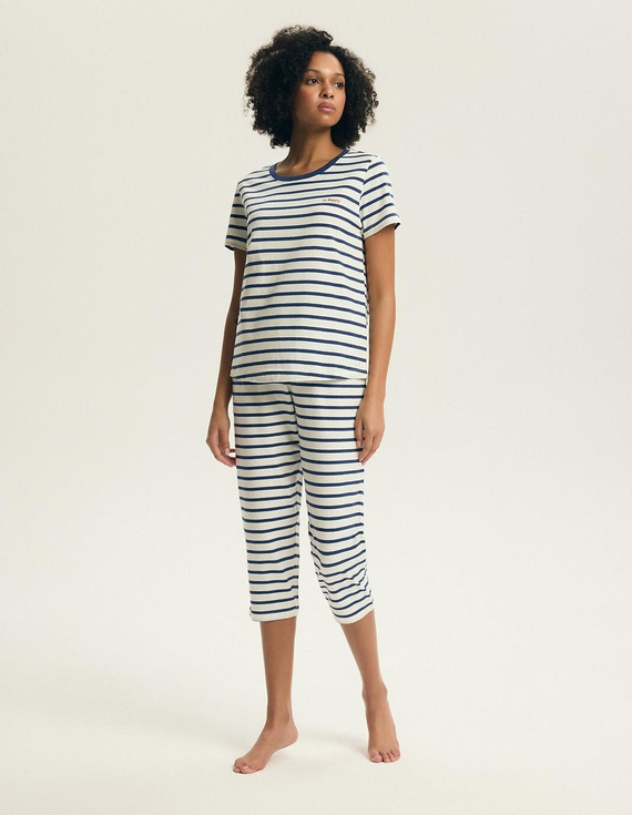 Dámske pyžamo 45316 Eulana 100 % bavlna 7/8