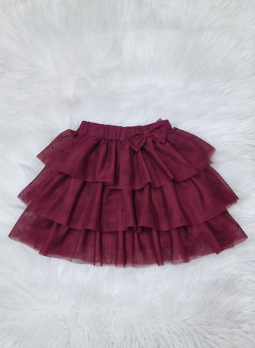 Mia Bambarillo bordová tylová sukňa - dievčenská, elegantná a ľahká