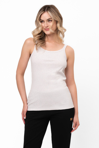 Dámske tričko Salsa s tenkými ramienkami - Italian Fashion - light melange